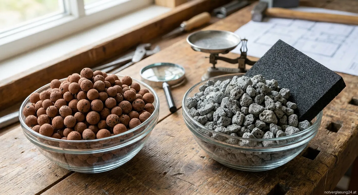 Vergleich zwischen Blähton und Schaumglas Dämmmaterialien