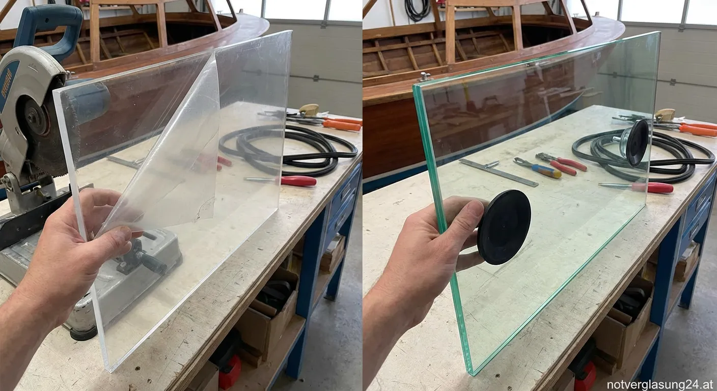 Bootsfenster austauschen: Plexi oder ESG im direkten Vergleich