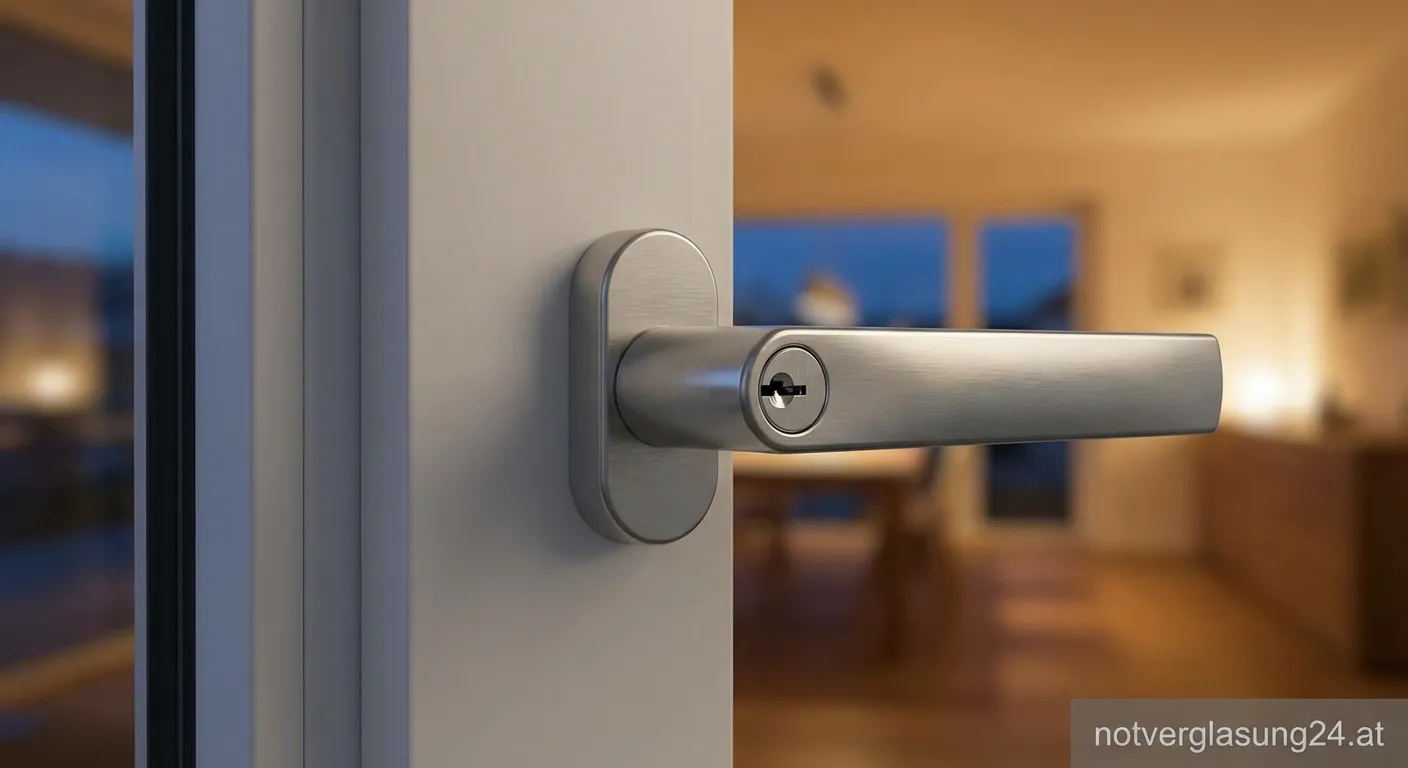 Fenstergriff mit Schloss aus Messing für Fenstersicherheit