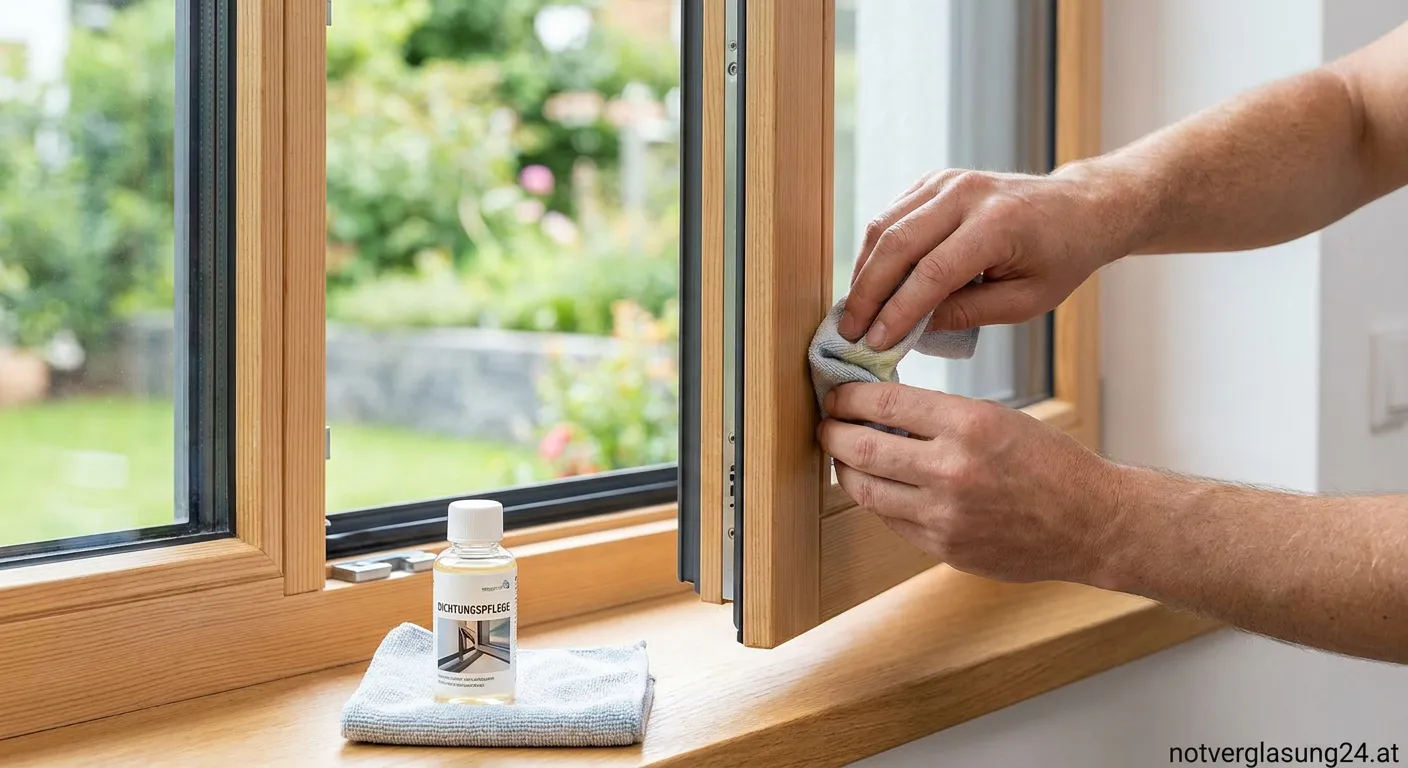 Pflege von Fenstergummiprofilen mit speziellen Mitteln