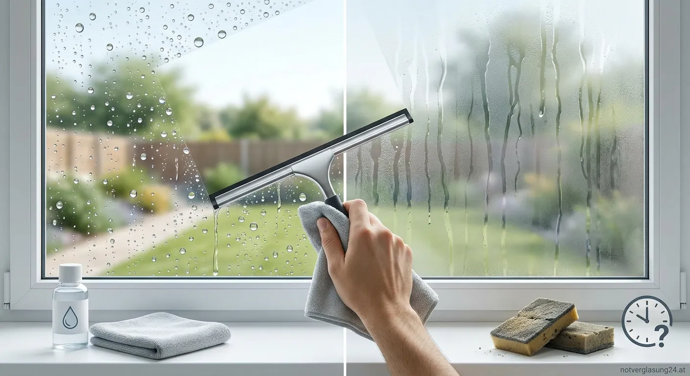 Nano-Versiegelung für Fenster mit Wasserperlenbildung